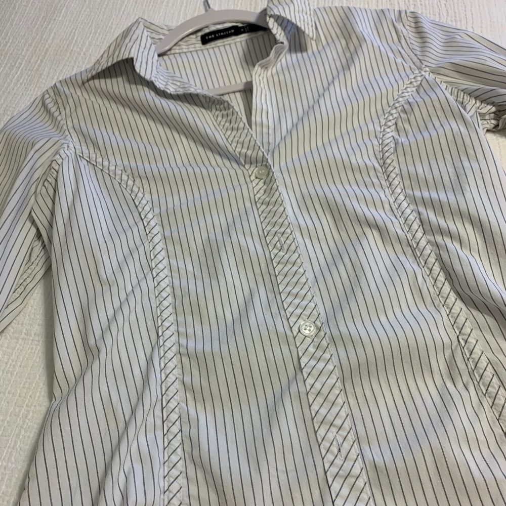 The Limited pin stripe button down blouse